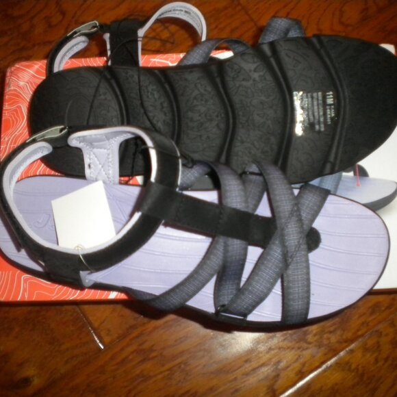 Jsport Women's Size 11 Strap All Terra Traction Black Purple Sandals NIB - Picture 4 of 4